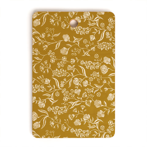 Schatzi Brown Ingrid Floral Marigold Cutting Board Rectangle