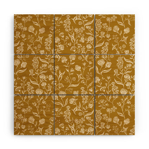 Schatzi Brown Ingrid Floral Marigold Wood Wall Mural