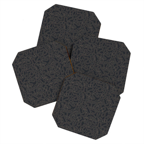 Schatzi Brown Innessa Curves Midnight Coaster Set