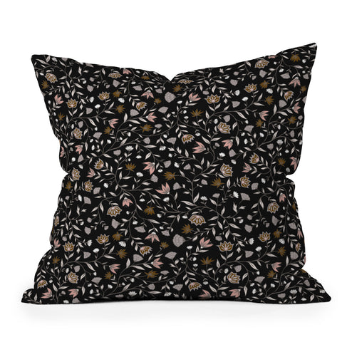 Schatzi Brown Innessa Floral Midnight Outdoor Throw Pillow