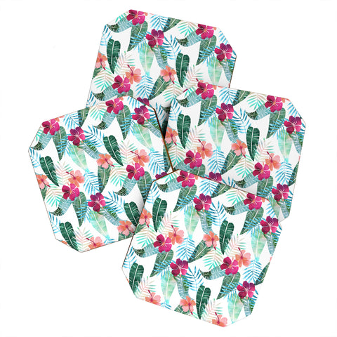 Schatzi Brown Island Goddess 2 White Coaster Set