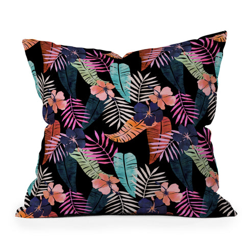 Schatzi Brown Island Goddess Retro Outdoor Throw Pillow