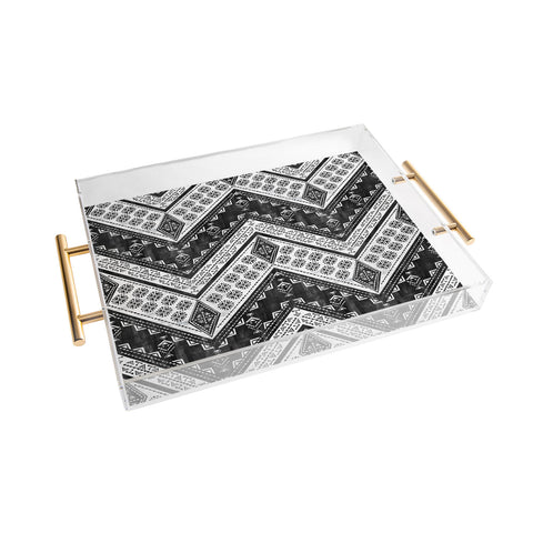 Schatzi Brown Jirra Chevron Acrylic Tray