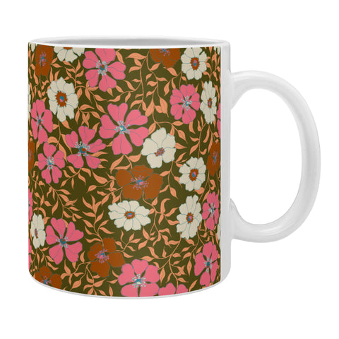 Schatzi Brown Jirra Floral Olive Coffee Mug