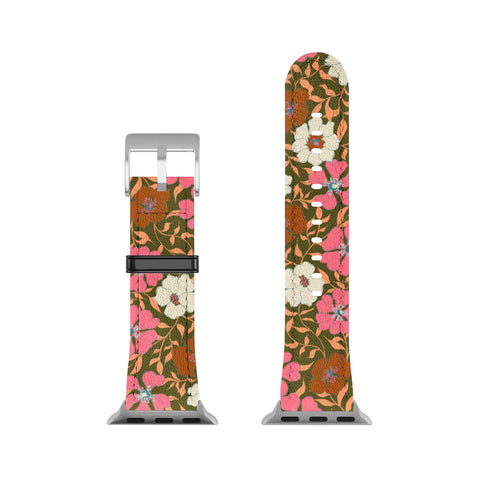 Schatzi Brown Jirra Floral Olive Apple Watch Band