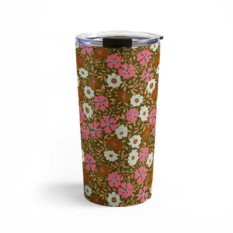 Schatzi Brown Jirra Floral Olive Travel Mug