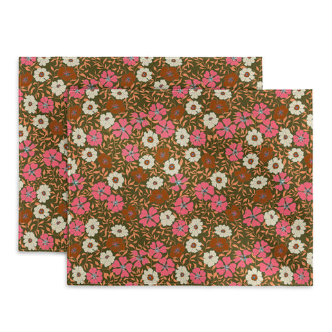 Schatzi Brown Jirra Floral Olive Placemat
