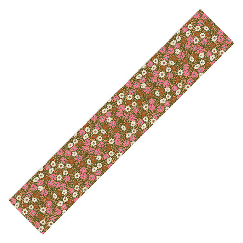 Schatzi Brown Jirra Floral Olive Table Runner