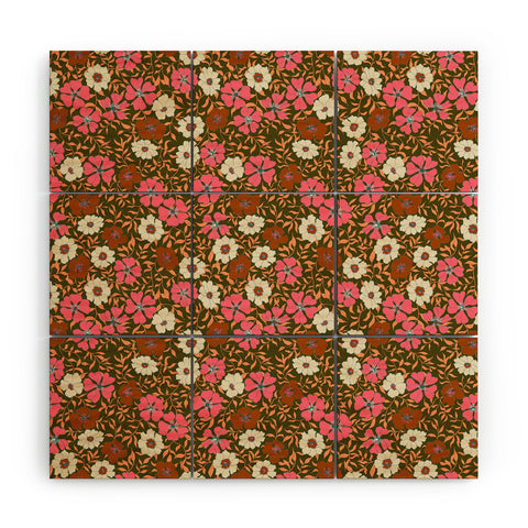 Schatzi Brown Jirra Floral Olive Wood Wall Mural