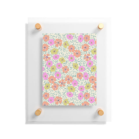 Schatzi Brown Jirra Floral Pastel Floating Acrylic Print