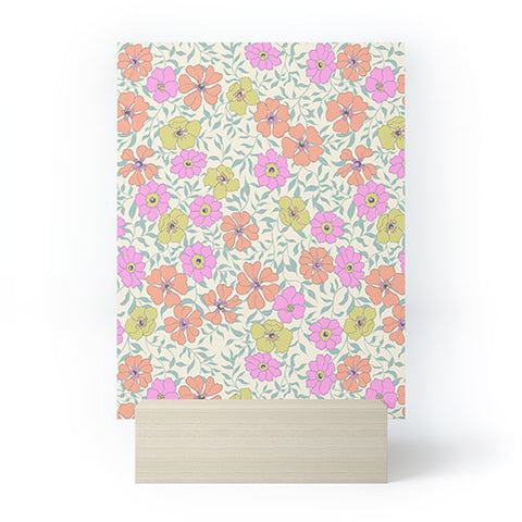 Schatzi Brown Jirra Floral Pastel Mini Art Print