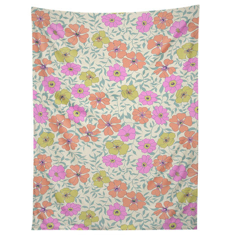 Schatzi Brown Jirra Floral Pastel Tapestry