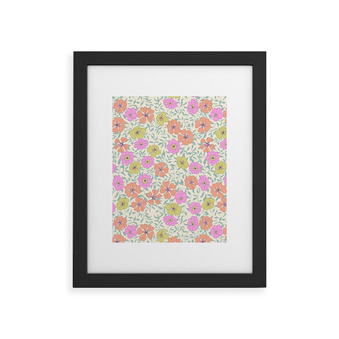 Schatzi Brown Jirra Floral Pastel Framed Art Print