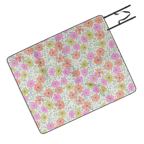 Schatzi Brown Jirra Floral Pastel Picnic Blanket