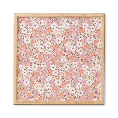 Schatzi Brown Jirra Floral Pink Framed Wall Art