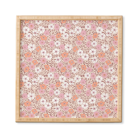 Schatzi Brown Jirra Floral Pink Framed Wall Art
