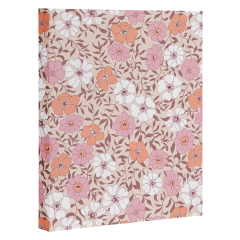 Schatzi Brown Jirra Floral Pink Art Canvas