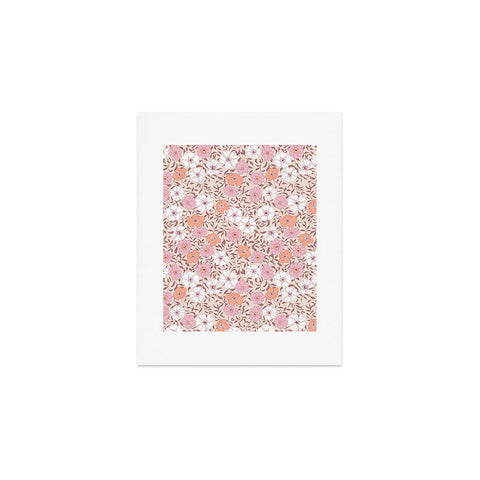 Schatzi Brown Jirra Floral Pink Art Print