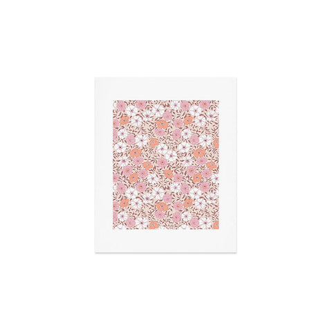 Schatzi Brown Jirra Floral Pink Art Print