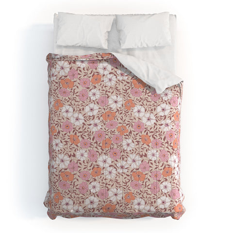 Schatzi Brown Jirra Floral Pink Comforter
