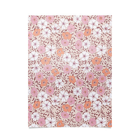 Schatzi Brown Jirra Floral Pink Poster