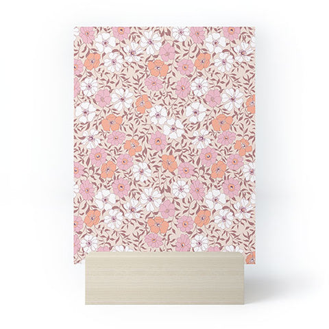 Schatzi Brown Jirra Floral Pink Mini Art Print