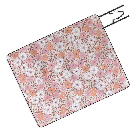 Schatzi Brown Jirra Floral Pink Picnic Blanket