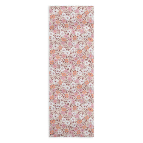 Schatzi Brown Jirra Floral Pink Yoga Towel