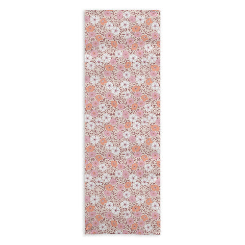 Schatzi Brown Jirra Floral Pink Yoga Towel