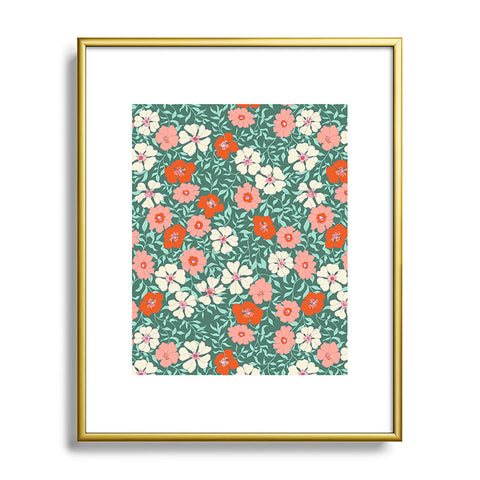 Schatzi Brown Jirra Floral Spring Metal Framed Art Print