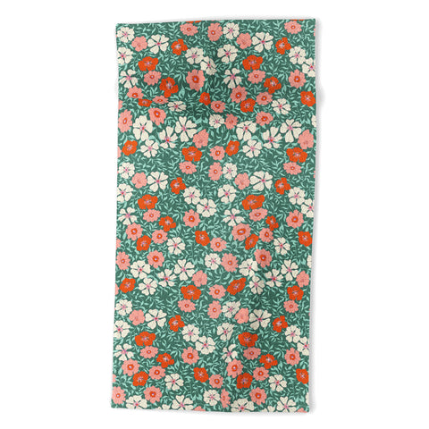 Schatzi Brown Jirra Floral Spring Beach Towel