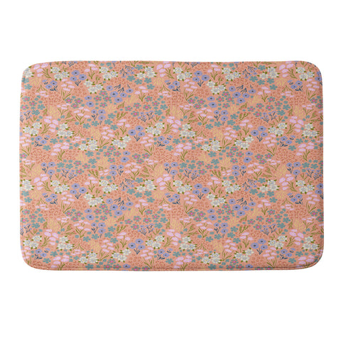 Schatzi Brown Joycelyn Ditsy Apricot Memory Foam Bath Mat