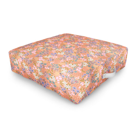 Schatzi Brown Joycelyn Ditsy Apricot Outdoor Floor Cushion