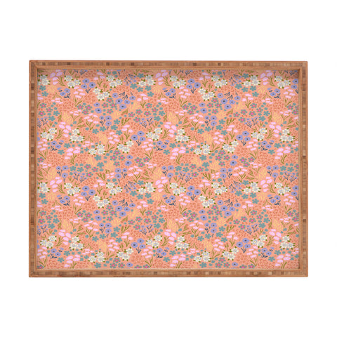 Schatzi Brown Joycelyn Ditsy Apricot Rectangular Tray