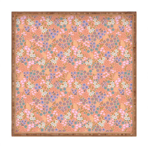 Schatzi Brown Joycelyn Ditsy Apricot Square Tray