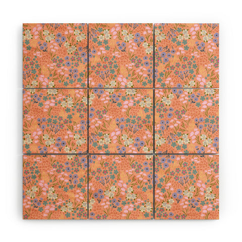 Schatzi Brown Joycelyn Ditsy Apricot Wood Wall Mural