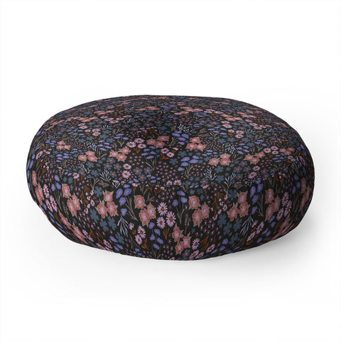 Schatzi Brown Joycelyn Ditsy Coffee Floor Pillow Round