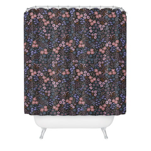 Schatzi Brown Joycelyn Ditsy Coffee Shower Curtain