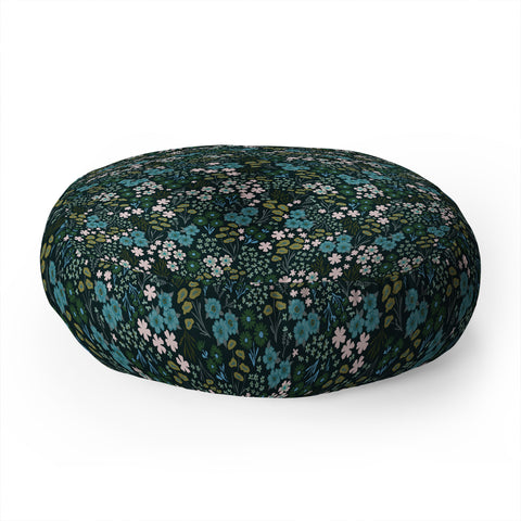 Schatzi Brown Joycelyn Ditsy Green Floor Pillow Round