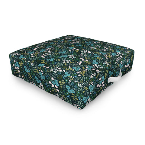 Schatzi Brown Joycelyn Ditsy Green Outdoor Floor Cushion