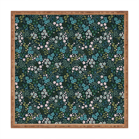 Schatzi Brown Joycelyn Ditsy Green Square Tray