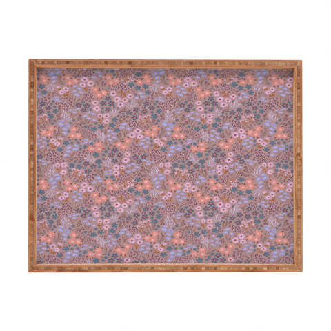 Schatzi Brown Joycelyn Ditsy Muted Mauve Rectangular Tray