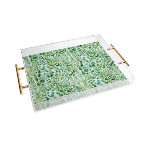 Schatzi Brown Jungle Cat Green Acrylic Tray