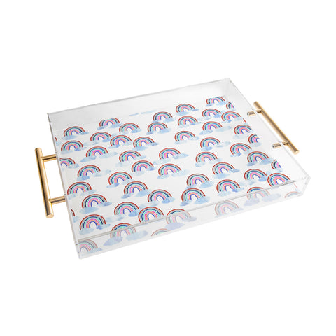 Schatzi Brown Just Rainbows White Acrylic Tray
