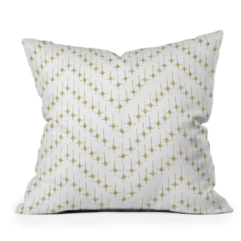 Schatzi Brown Justina Chevron Tan Outdoor Throw Pillow