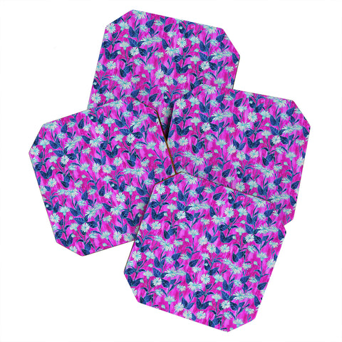 Schatzi Brown Justina Floral Pink Coaster Set