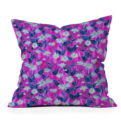 Schatzi Brown Justina Floral Pink Outdoor Throw Pillow