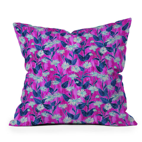 Schatzi Brown Justina Floral Pink Outdoor Throw Pillow