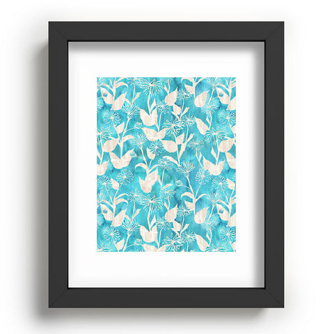 Schatzi Brown Justina Floral Turquoise Recessed Framing Rectangle