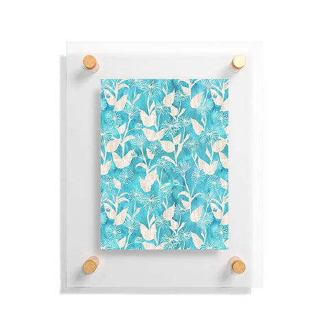 Schatzi Brown Justina Floral Turquoise Floating Acrylic Print